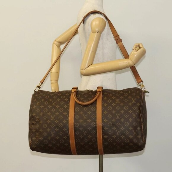 LOUIS VUITTON Monogram Keepall Bandouliere 55 Boston Bag M41414 LV Auth 134849 - Picture 3 of 16